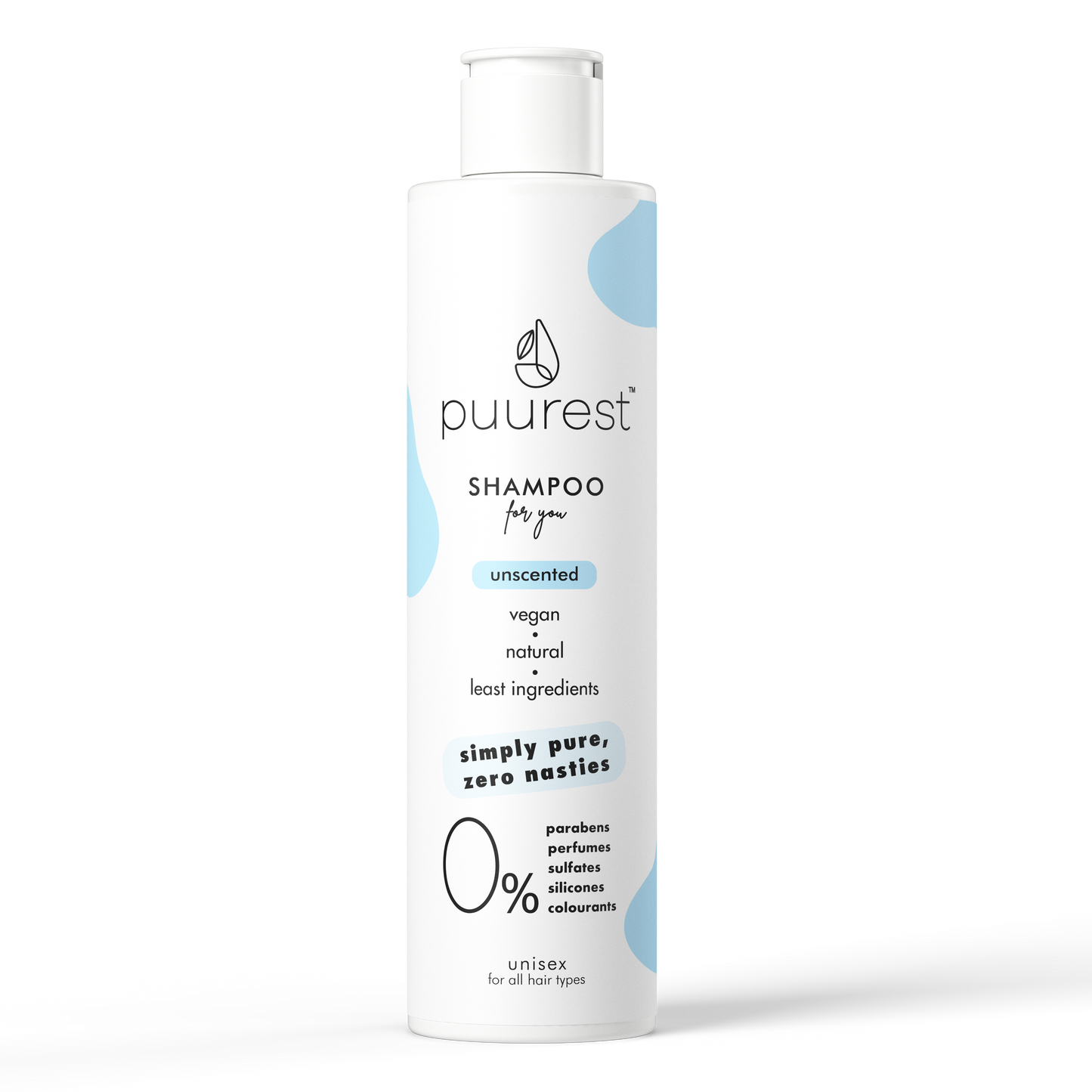 Puurest Shampoo, Unscented, 250 ml