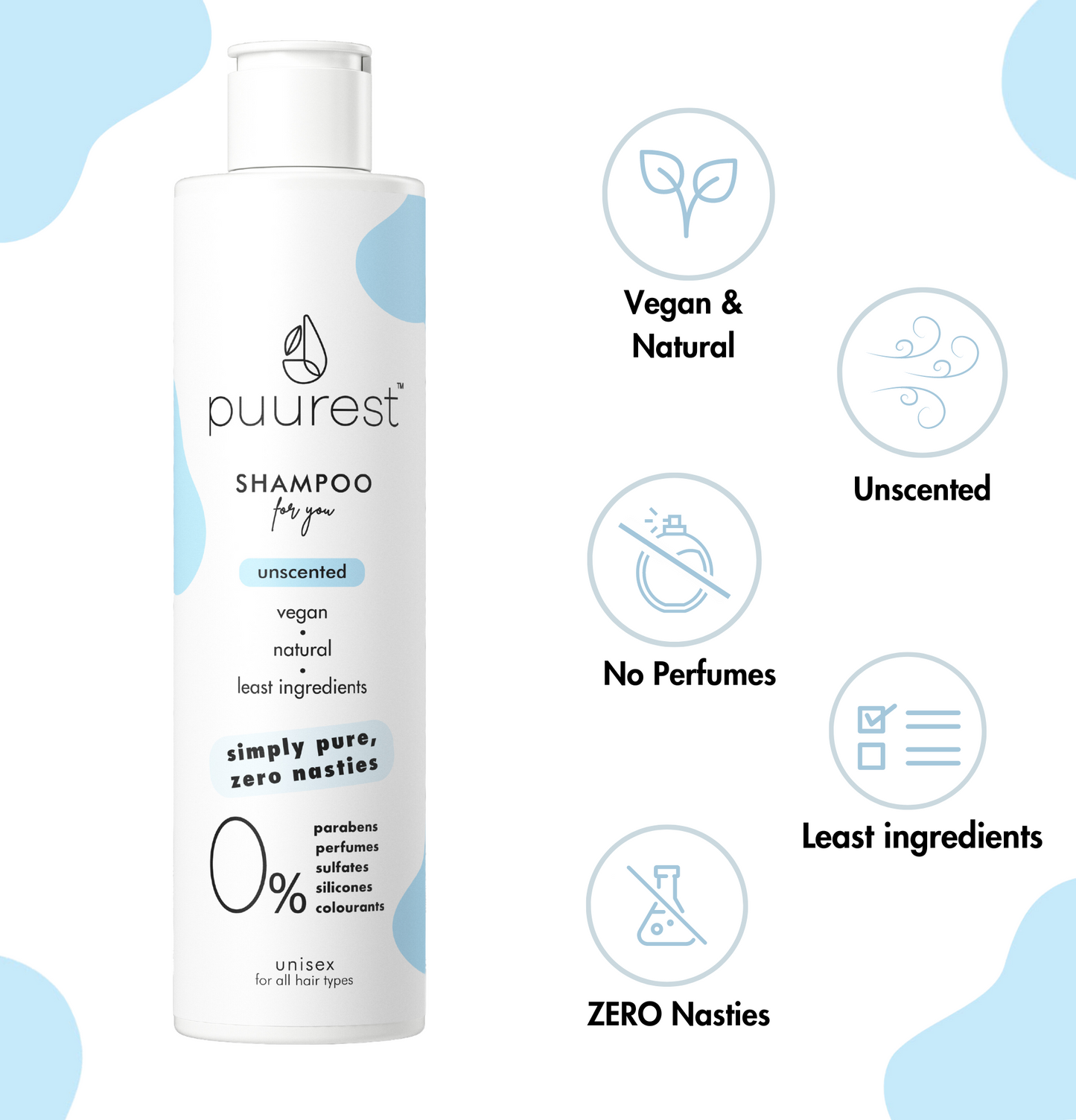 Shampoo, Unscented, 250ml - COMING SOON