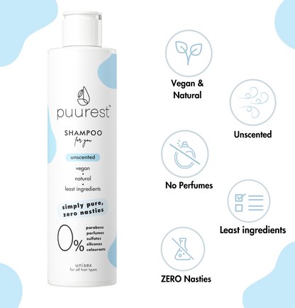 Shampoo, Unscented, 250ml - COMING SOON